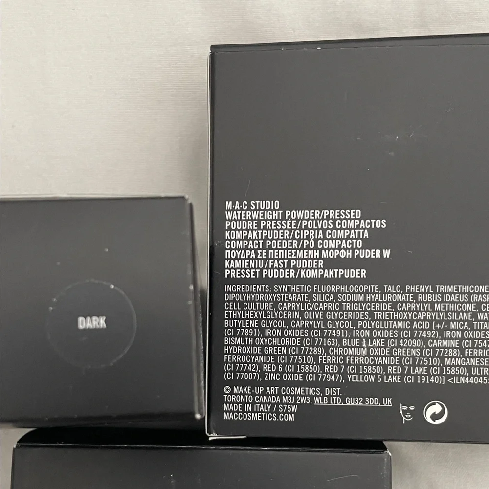 $20 a piece. MAC Cosmetics Studio Waterweight Pressed Powder - Black